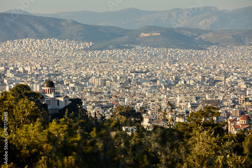 View of Athens from the Acropolis hill  Greece