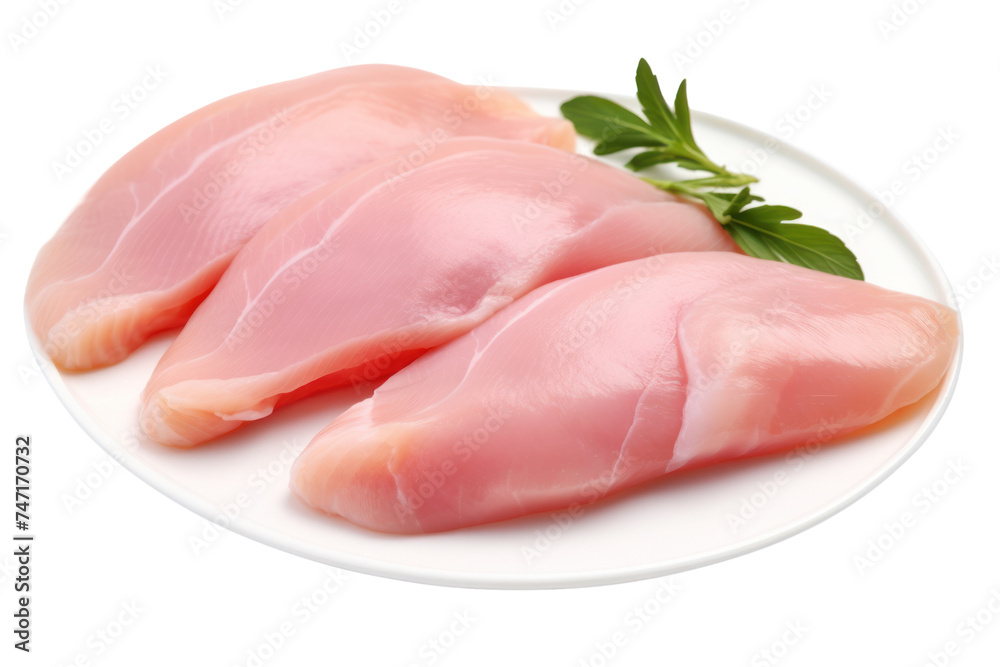 Raw chicken breast fillets,fresh chicken meat isolated on transparent and white background.PNG image. Raw chicken breast fillets,fresh chicken meat isolated on transparent and white background.PNG image.