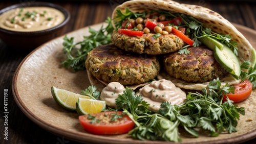 Middle Eastern Delight: Crispy Falafel in Pita