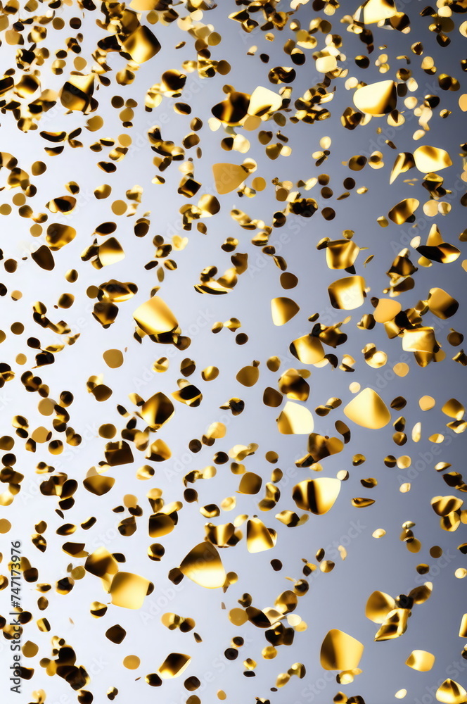 Golden Confetti Celebration on Light Background Golden Confetti Celebration on Light Background