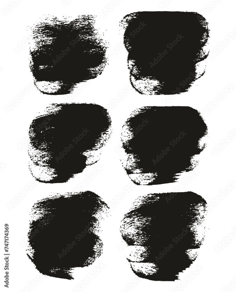 Hand Drawn Round Sponge Thick Artist Brush Short Background High Detail Abstract Vector Background Set Hand Drawn Round Sponge Thick Artist Brush Short Background High Detail Abstract Vector Background Set