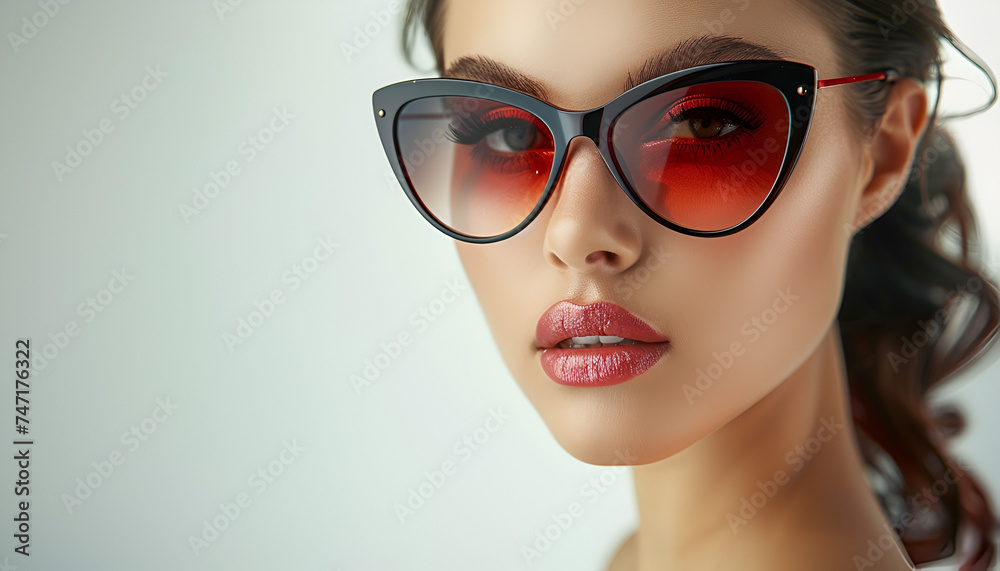 Young women model wearing luxurious sunglass Young women model wearing luxurious sunglass