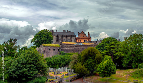 View on old church and cemetery in Stirling, Scotland, Great Bri