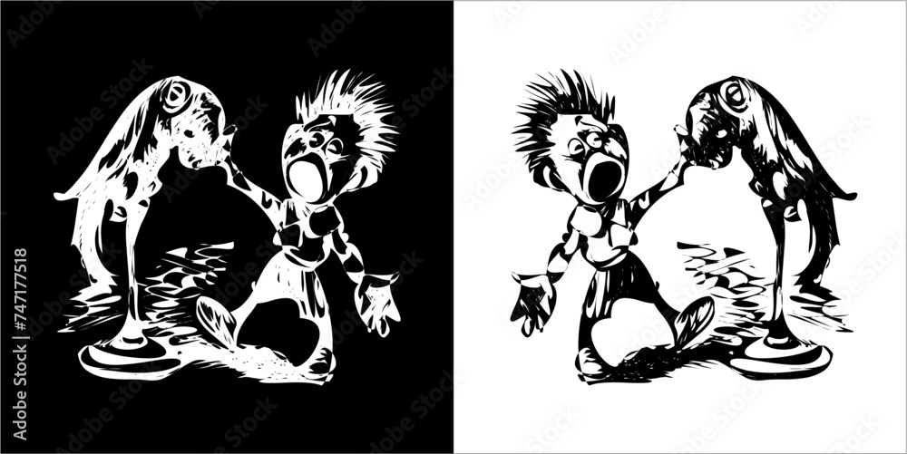 Illustration vector graphics of ChildDarling icon