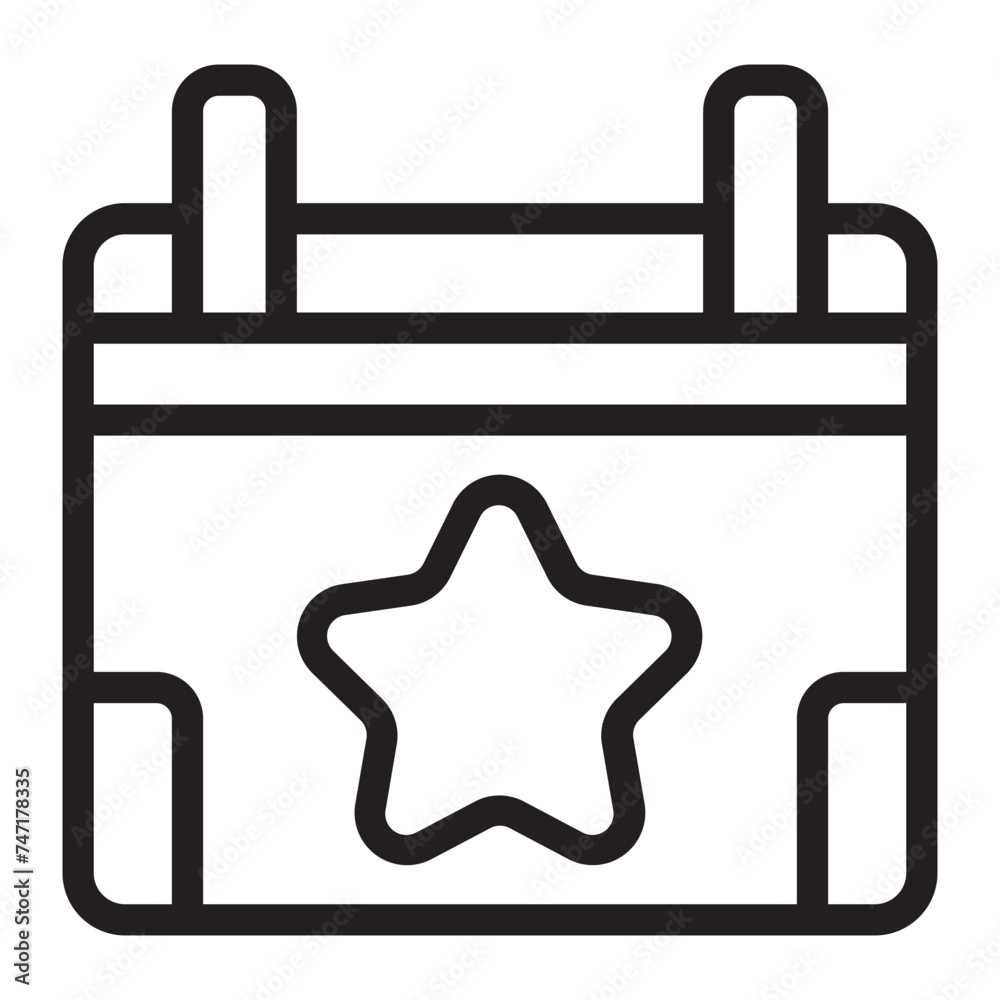 Obraz premium calendar event line icon