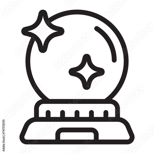 magic ball line icon