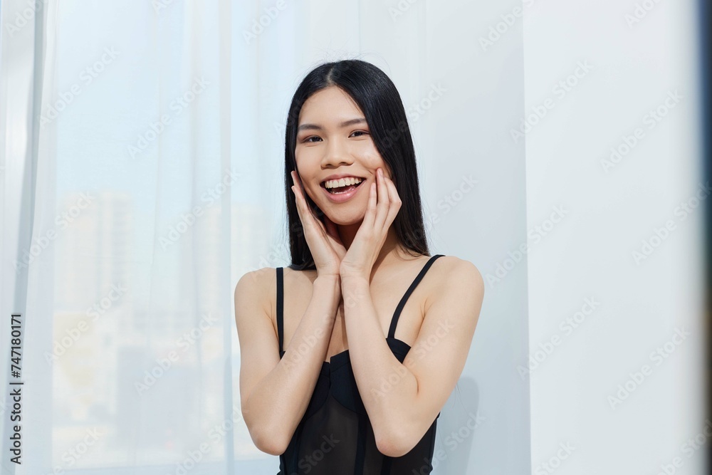 Femininity woman fashion hair portrait white asian model cosmetic glamour beauty beautiful Femininity woman fashion hair portrait white asian model cosmetic glamour beauty beautiful