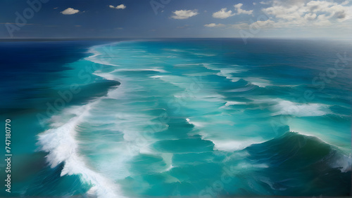 aerial view of the ocean © Alberto