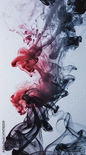 Color Ink Floating and mixed in Water