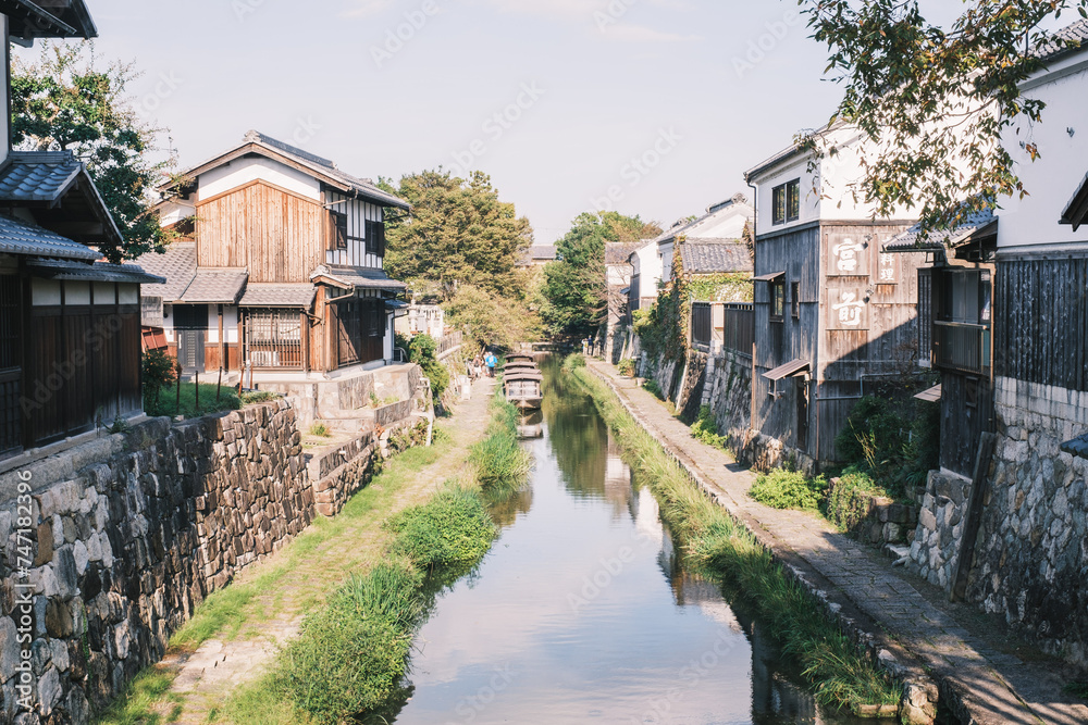 A spot frequently used as a filming location for Japanese period dramas【Hachiman-bori Canal】