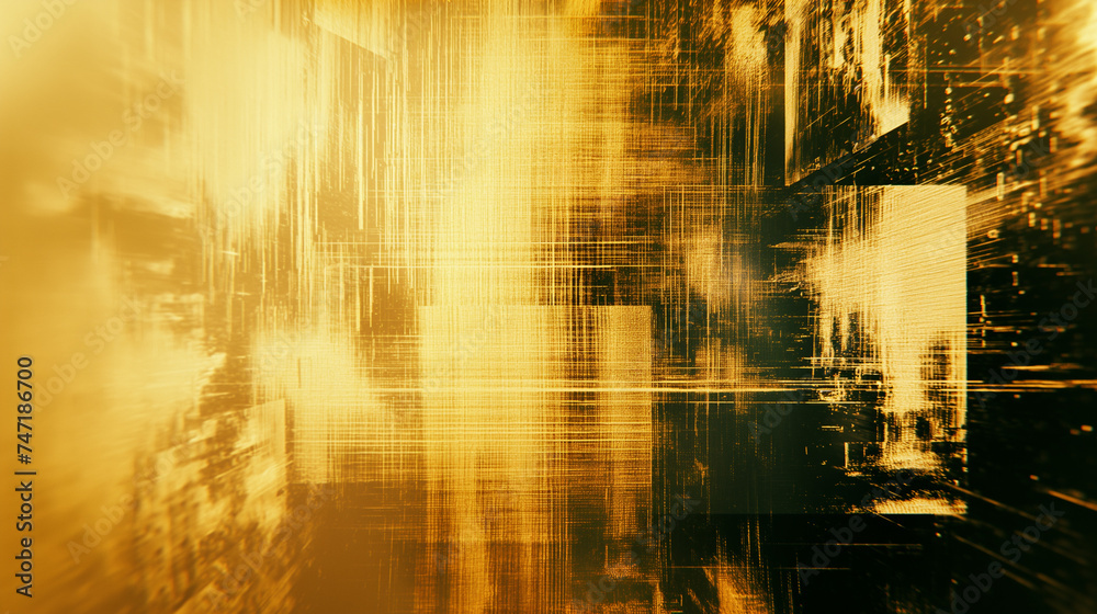 Naklejka premium Abstract oil acrylic paint ink painted painting texture colorful background banner. Universe in mesmerizing glitch art, striking metallic hues, shapes and orbs. Fantasy background