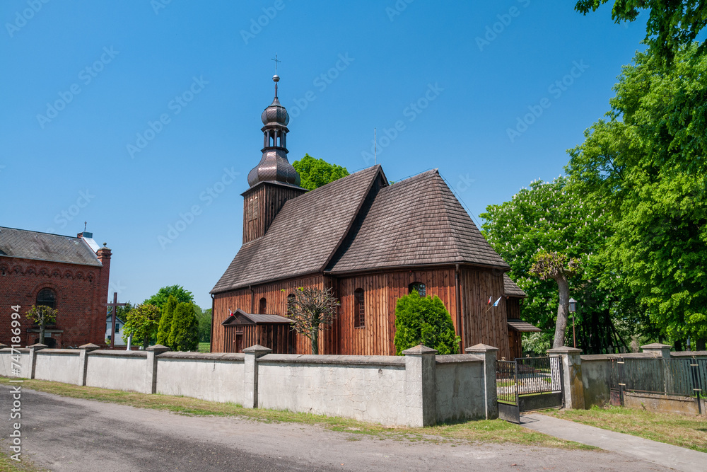 Fototapeta premium Church of the Purification of the Blessed Virgin Mary in Starygrod, Greater Poland Voivodeship, Poland 