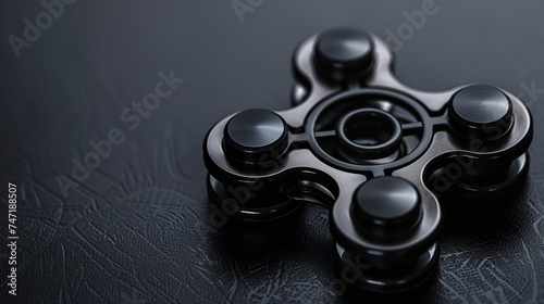 Fidget Spinner in black isolated background