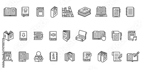 Book icon set.