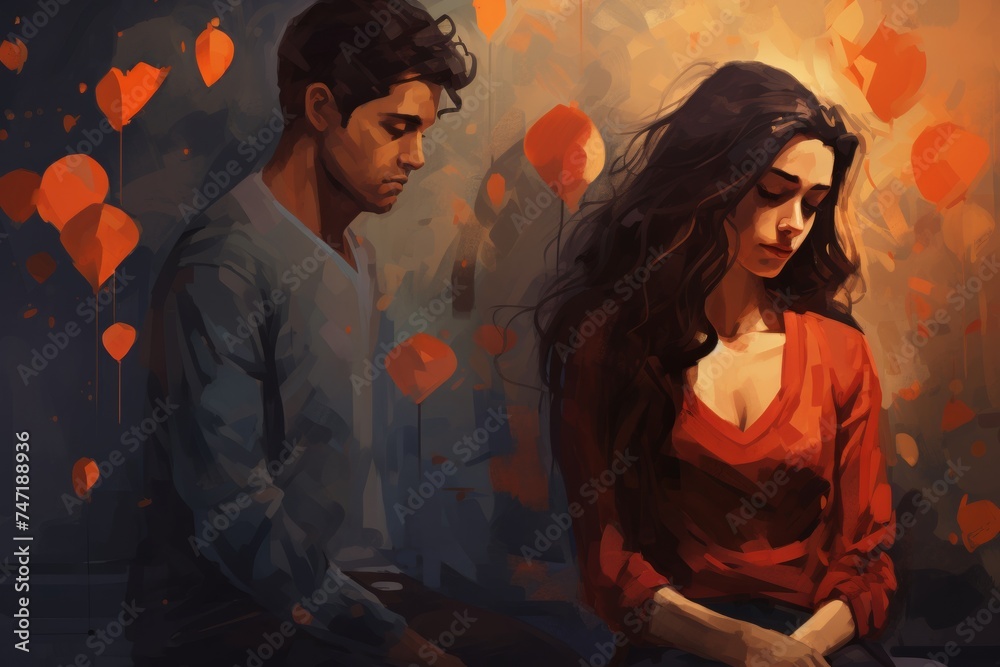 woman suffering from breakup and intrusive thoughts about her ex after cheating. Therapy on dependent relationships or situationship. Self esteem problems, broken hearted girl. woman suffering from breakup and intrusive thoughts about her ex after cheating. Therapy on dependent relationships or situationship. Self esteem problems, broken hearted girl.
