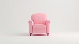 pink armchair on a white background.