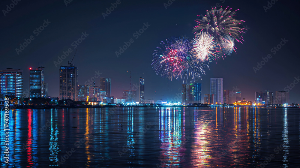Fireworks festival in the main city