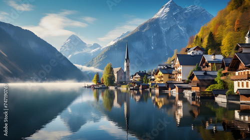 Panoramic View of Hallstatt: Austrian Rural Charm Incarnate: A Serene Blend of History, Culture, and Natural Beauty © Marguerite