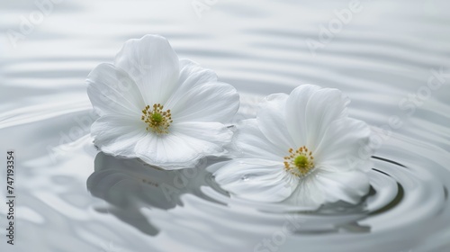flowers in water.