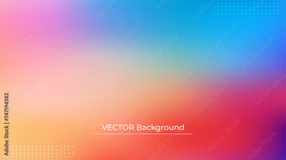 Smooth and blurry colorful gradient mesh background. Modern bright rainbow colors. Easy editable soft colored vector banner template. Premium quality Smooth and blurry colorful gradient mesh background. Modern bright rainbow colors. Easy editable soft colored vector banner template. Premium quality