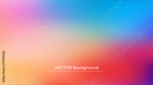Wallpaper Mural Smooth and blurry colorful gradient mesh background. Modern bright rainbow colors. Easy editable soft colored vector banner template. Premium quality Torontodigital.ca