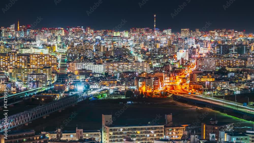 【東京都市夜景】東京と川崎を行き交う鉄道や車の光跡 タイムラプス パンレフト
Tokyo city night view. Light trail of railways and cars traveling between Tokyo and Kawasaki city - Japan - Timelapse video - pan left 【東京都市夜景】東京と川崎を行き交う鉄道や車の光跡 タイムラプス パンレフト
Tokyo city night view. Light trail of railways and cars traveling between Tokyo and Kawasaki city - Japan - Timelapse video - pan left
