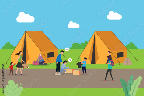 Stateless refugees asylum cartoon animation