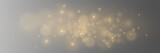 
Light abstract glowing bokeh highlights. Light bokeh effect isolated on transparent background. Christmas background shines from dust.