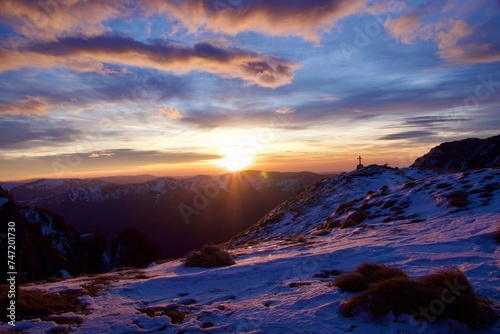 sunrise over the mountains, Caraiman Chalet, Bucegi Mountains, Romania © Ghidu