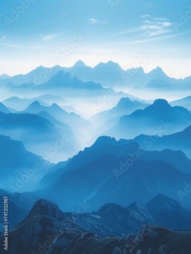 A View of a Mountain Range From the Top of a Mountain