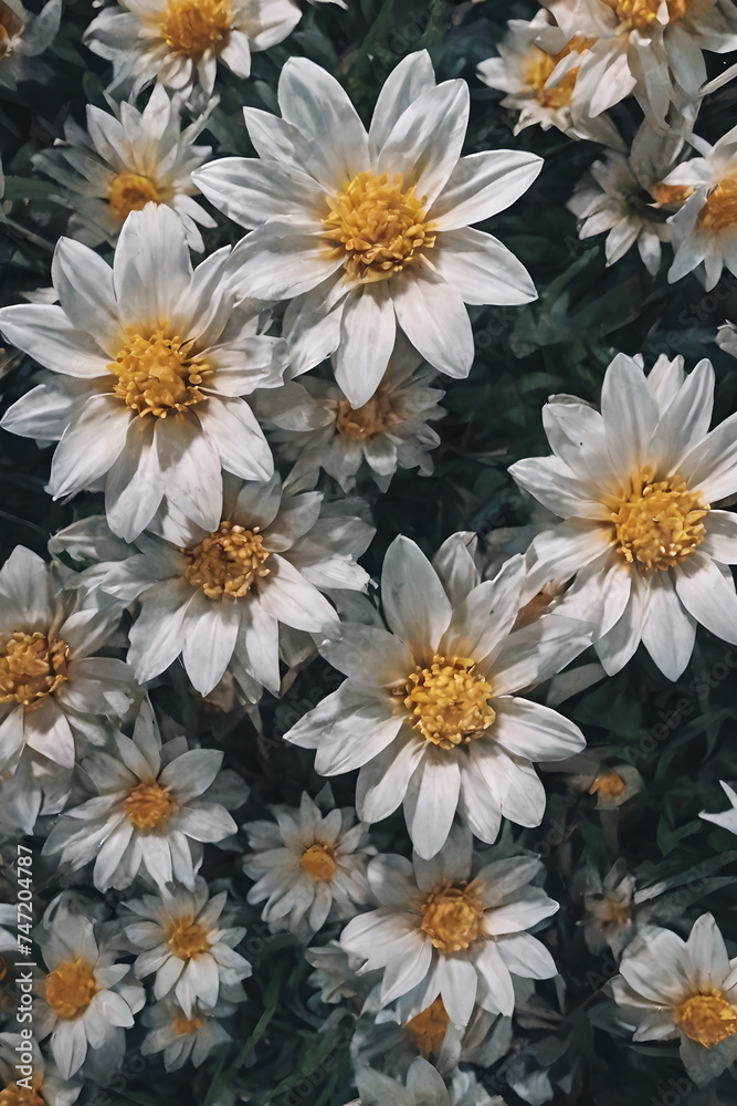 Fototapeta premium white chrysanthemum flowers，Flower background