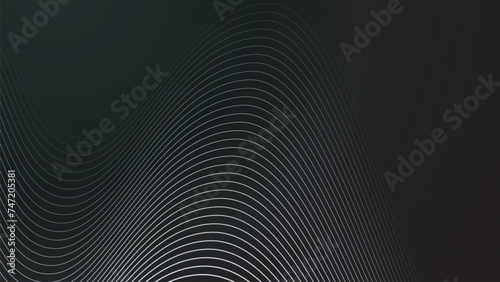 Black abstract gradient background wallpaper design vector image with curve line for backdrop or presentation