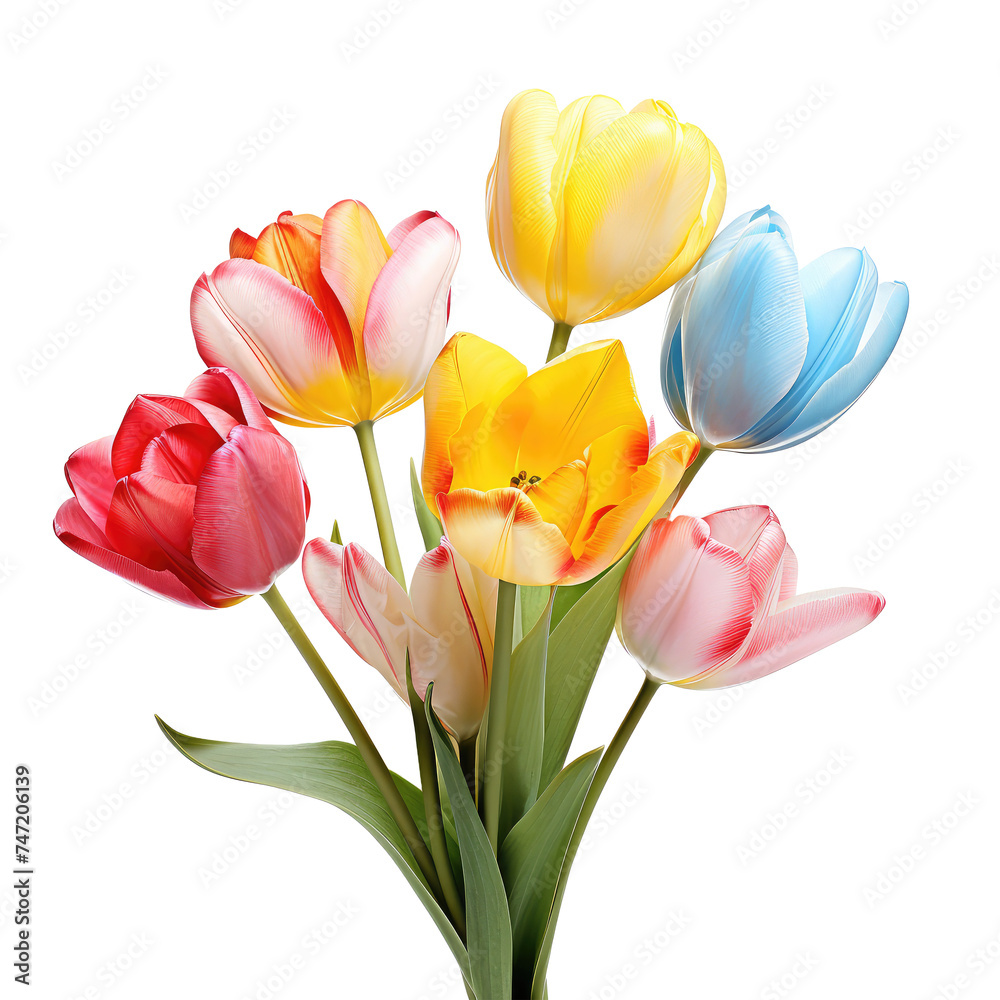 Fototapeta premium Beautiful tulip flower isolated on white