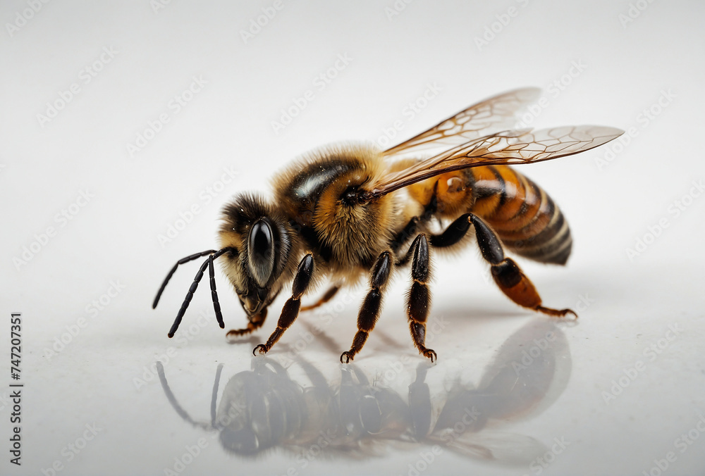 bee on white background bee on white background