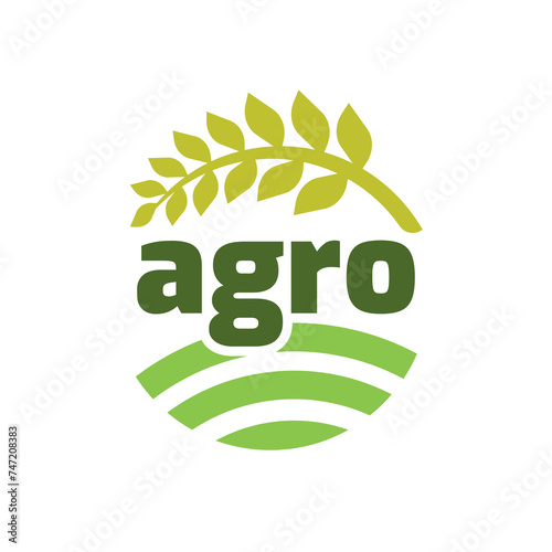 farm logo template. Logo template for agro company on white background