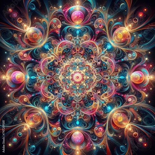 Colorful abstract fractal pattern