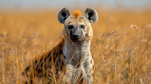 wildlife photography, authentic photo of a hyena in natural habitat, taken with telephoto lenses, for relaxing animal wallpaper and more © elementalicious