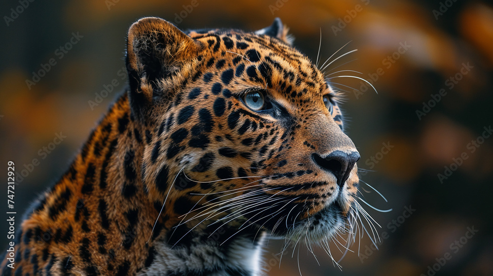 Obraz premium wildlife photography, authentic photo of a leopard in natural habitat, taken with telephoto lenses, for relaxing animal wallpaper and more