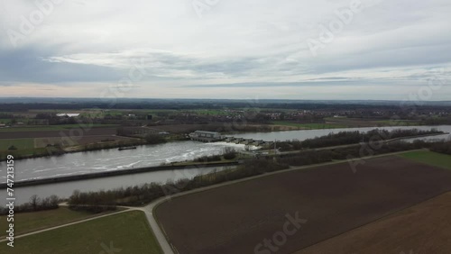 Wallpaper Mural Danube surrounded by cloudy skies, with a lock Torontodigital.ca