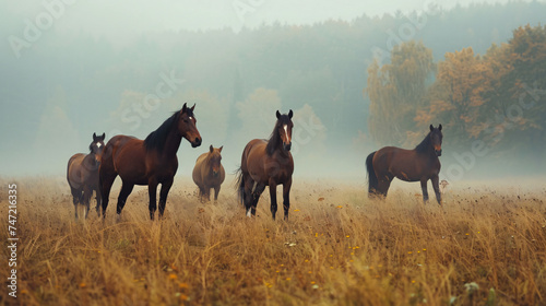 Horses in the field