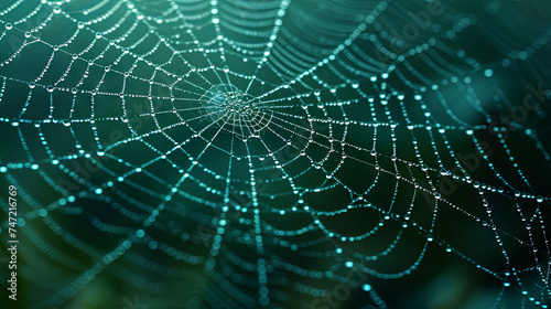 Web on the green background
