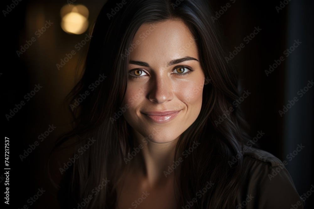 Caucasian woman with shining smile, Caucasian woman with shining smile,