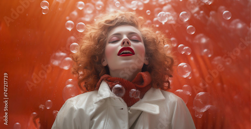 Person in extreme happiness, Portrait, Trance, Generative AI