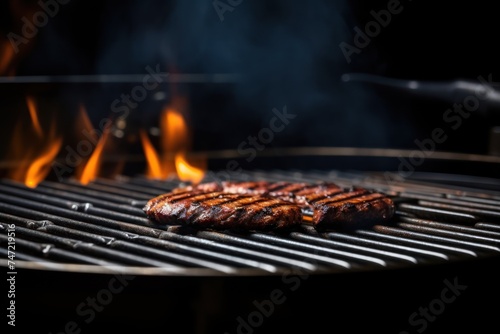 Grill Background ,Empty Fired Barbecue 