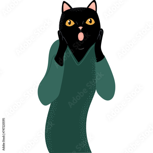 Screaming Black Cat