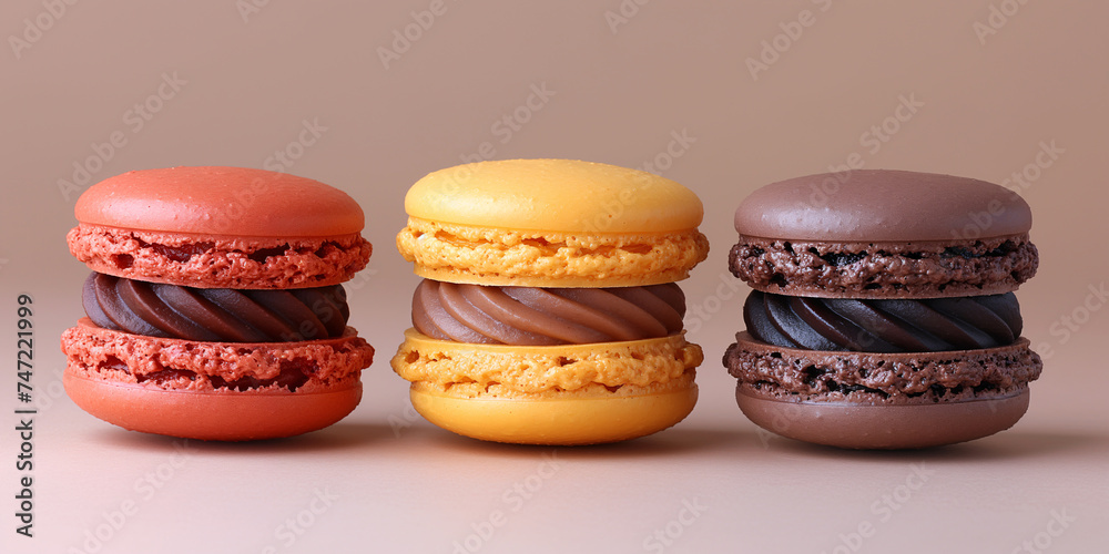 Macaron on a light background Macaron on a light background