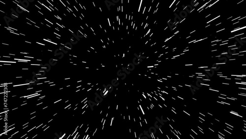 Warp speed effect. Space jump. Accelerated flight through stars. Overlay. 59,94fps