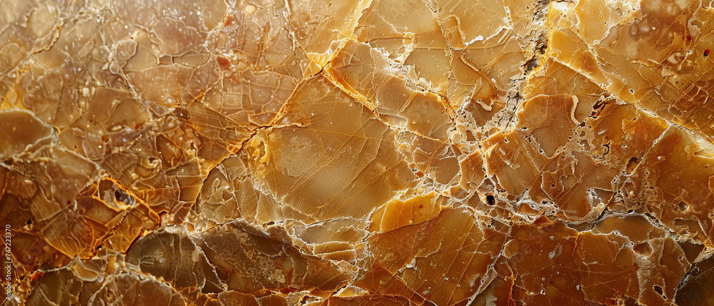 A rich, golden brown marble texture with intricate cracks creating a web of natural designs and patterns A rich, golden brown marble texture with intricate cracks creating a web of natural designs and patterns