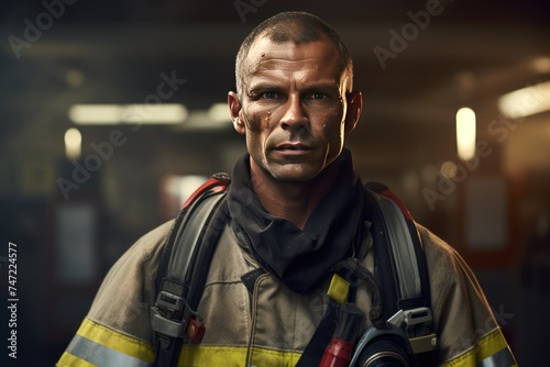 Portrait of a firefighter in uniform  © CStock