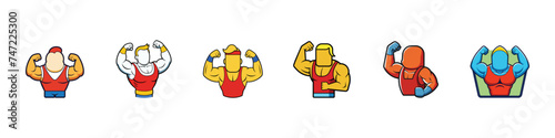Muscle icon, Muscle lines icon, Strong power, muscle arms vector icon, Arm Muscle Illustration, Strong icon.